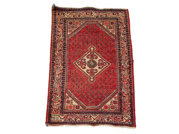 3'6" X 5' Signed Persian Mahal Rug