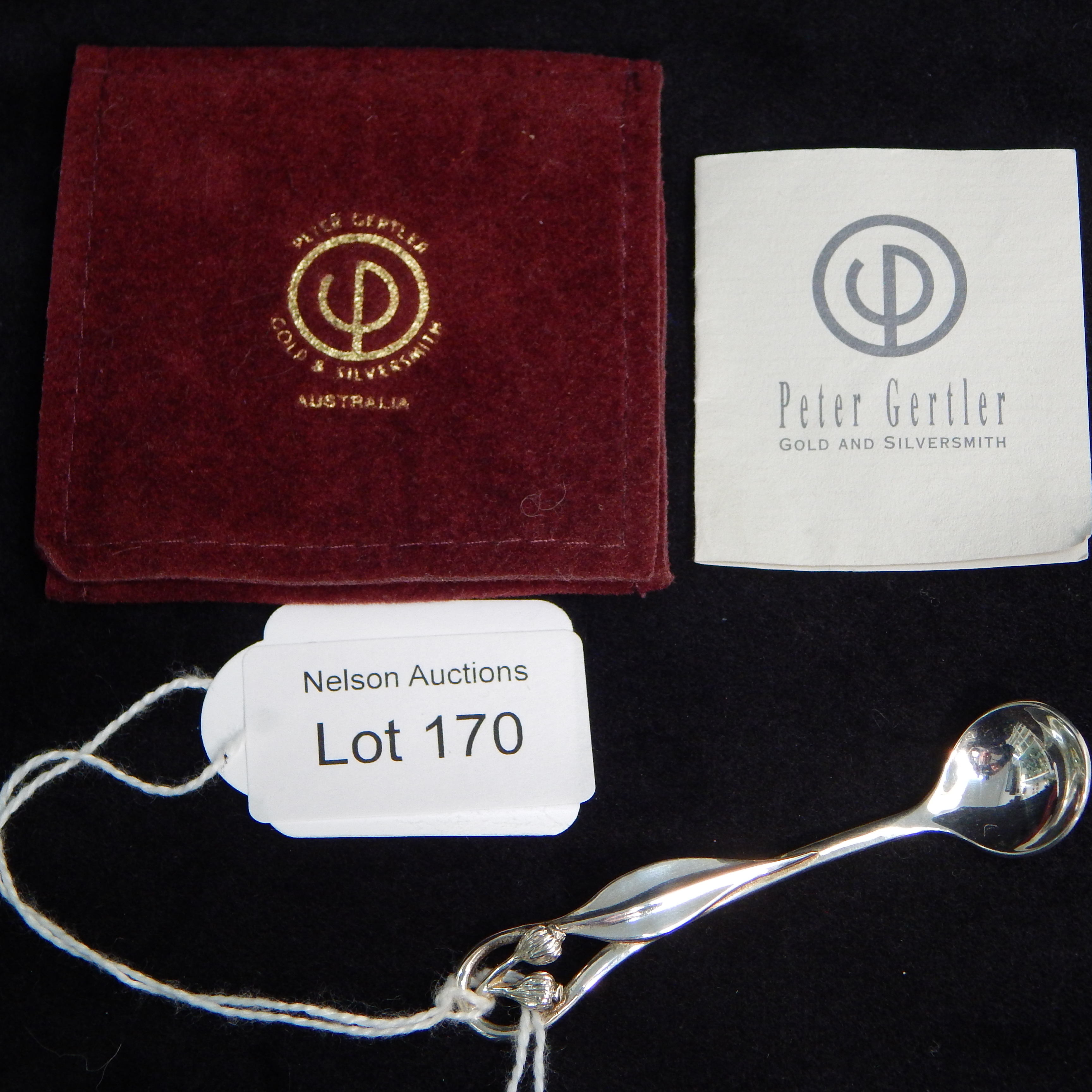c1985 Peter Gertler (Melbourne) Stg Silver Spoon — sold at auction in New Zealand for $40
