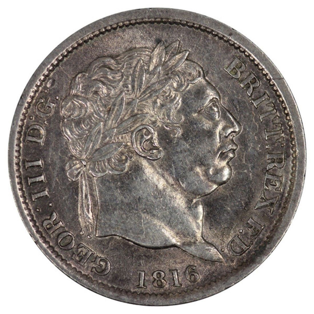 Great Britain George III 1816 Sixpence, toned Gem