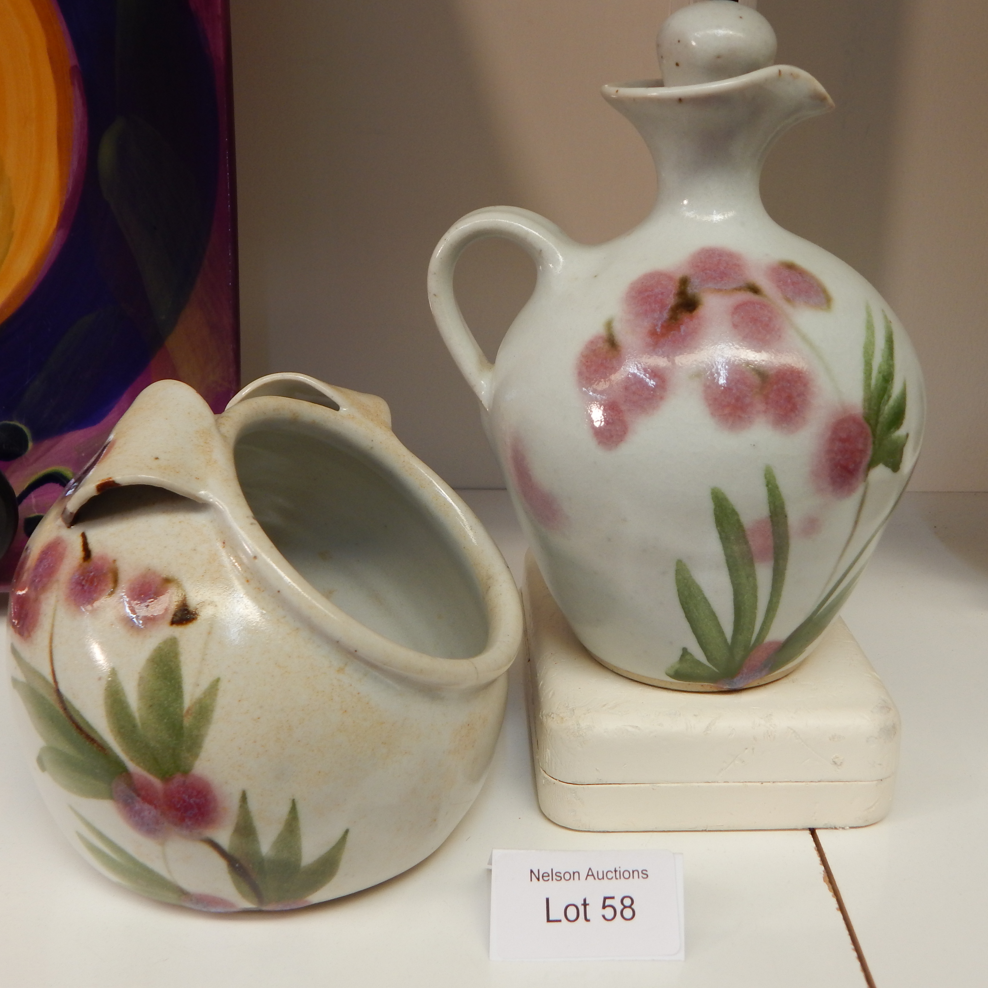 Charles Shaw (Nelson) 2 pc Hand thrown — sold at auction in New Zealand for $10
