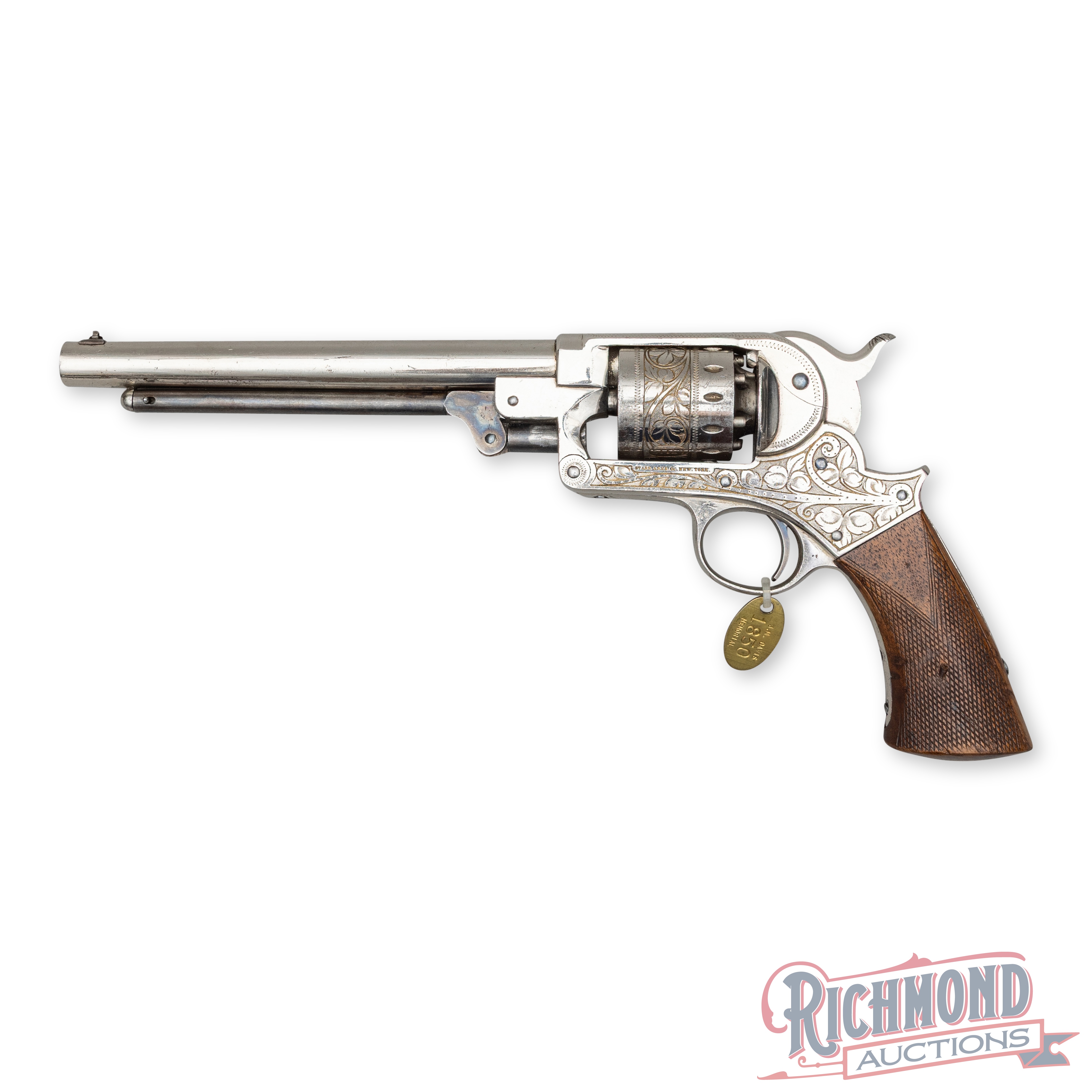 Antique Starr Model 1863 Engraved Black powder Revolver .44 Caliber Ex ...