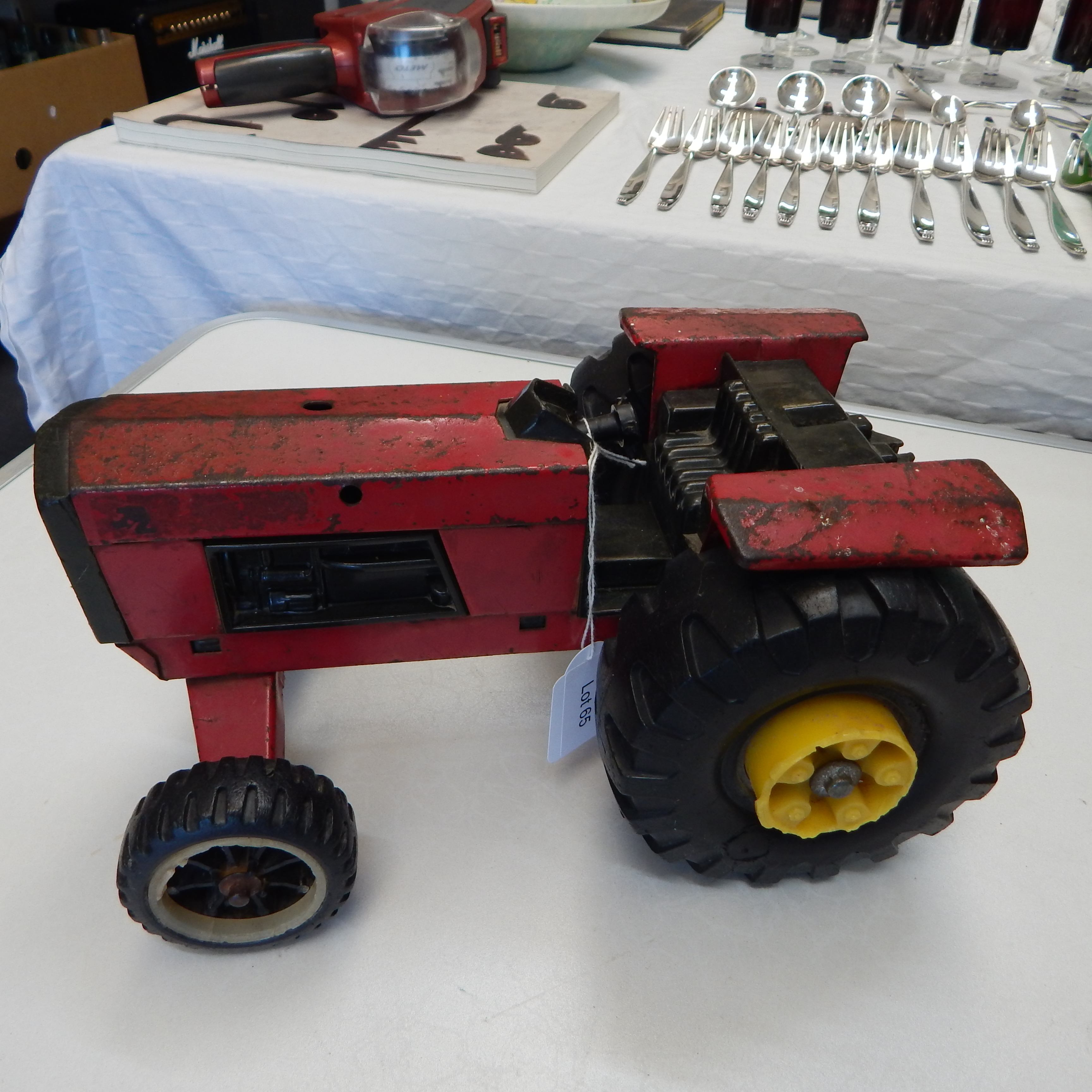 1970s Pressed Steel TONKA Farm Tractor AF — sold at auction in New Zealand for $10