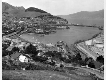 CHRISTCHURCH: AERIAL VIEW, LYTTELTON (SEE MORE)