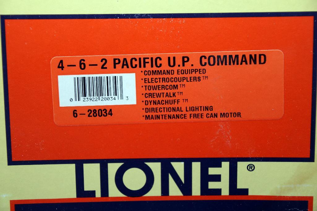 Modern Lionel O Gauge 4 - 6 - 2 Pacific Union Pacific Command Loco And 