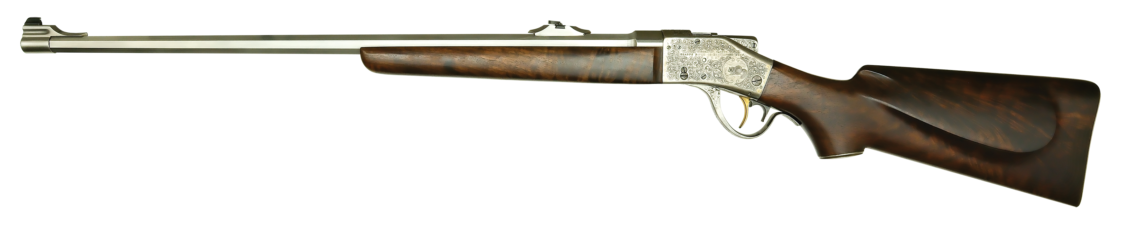 BEAUTIFUL CUSTOM BUILT AND ENGRAVED SHARPS BORCHARDT RIFLE IN .22 ...