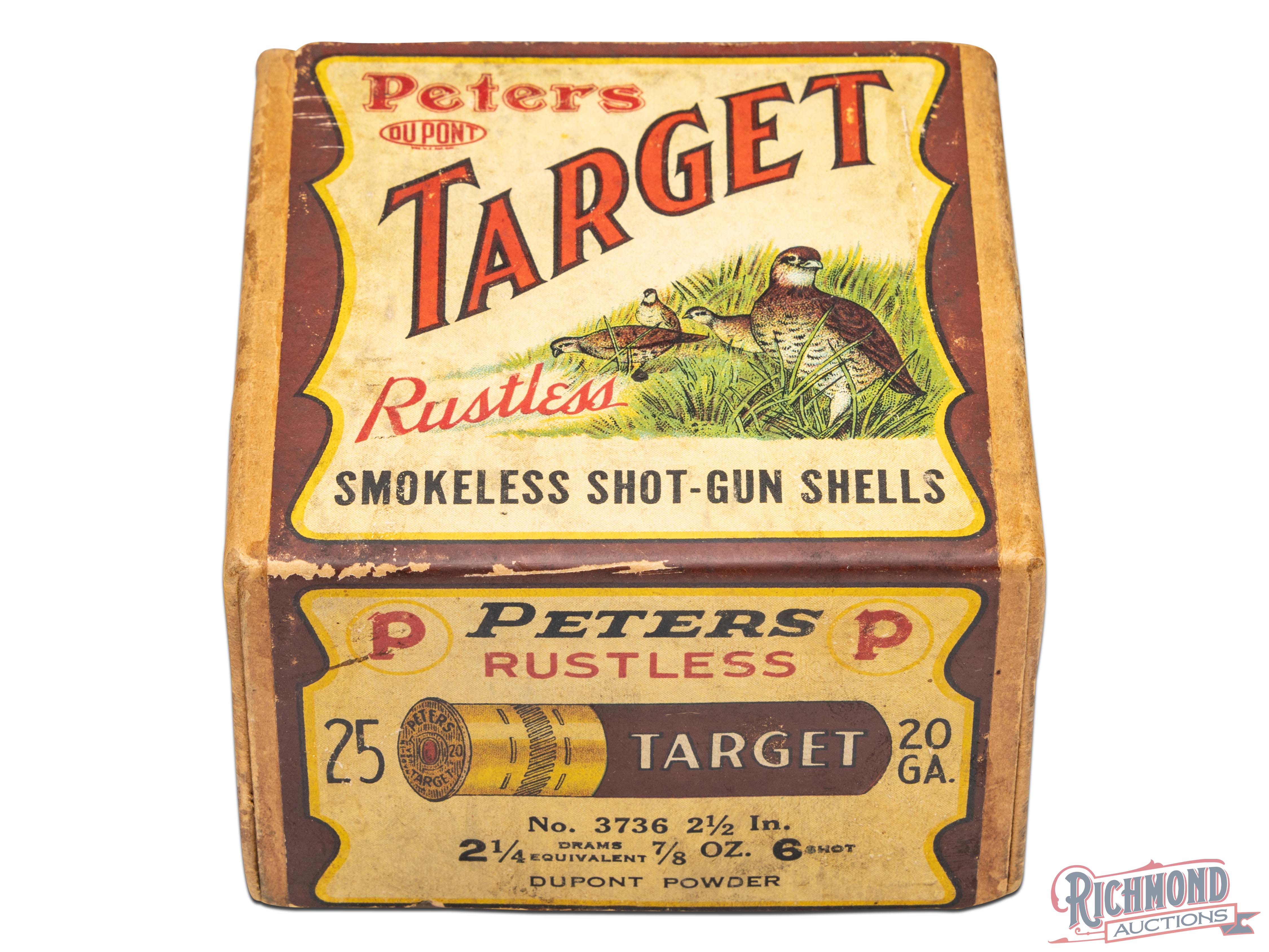 Empty 25 Round Peters Cartridge Company 20 Gauge Two Piece Target ...