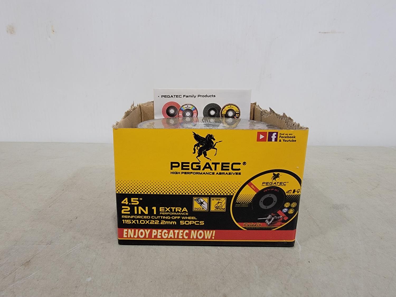 Pegatec 50 Piece 4.5 Inch Cut-Off Wheels (Unused) [24KF05997-054]