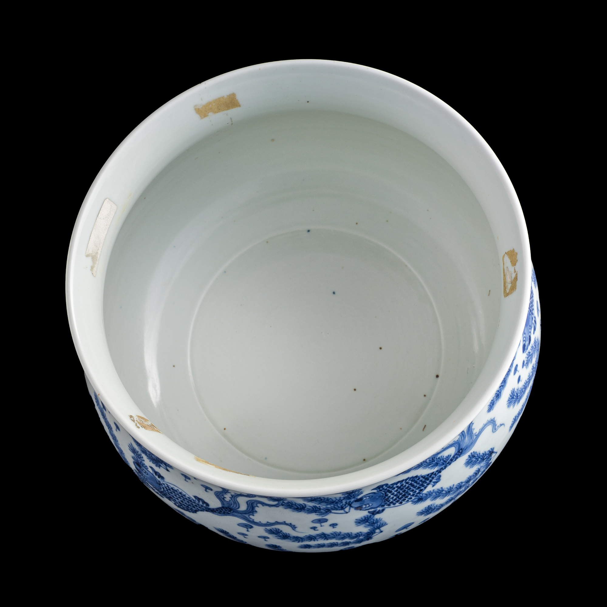中国美術 青花 魚藻紋 瓶 高23cm(LC137) 131010_495650448366123492143_9