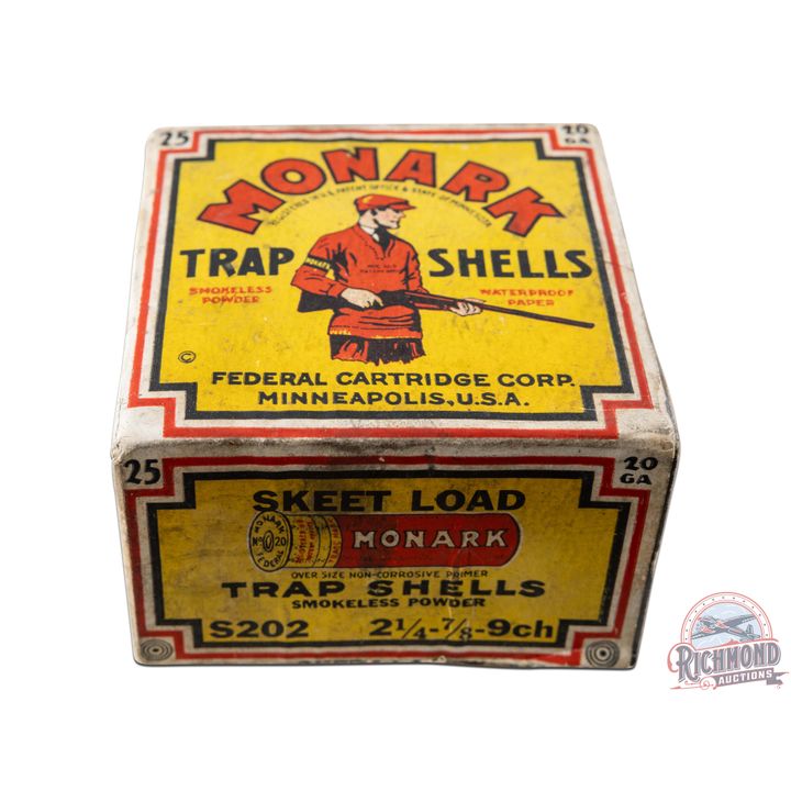 Federal Cartridge Monark Trap Shot Shells 20 GA Two Piece Yellow & Red Box