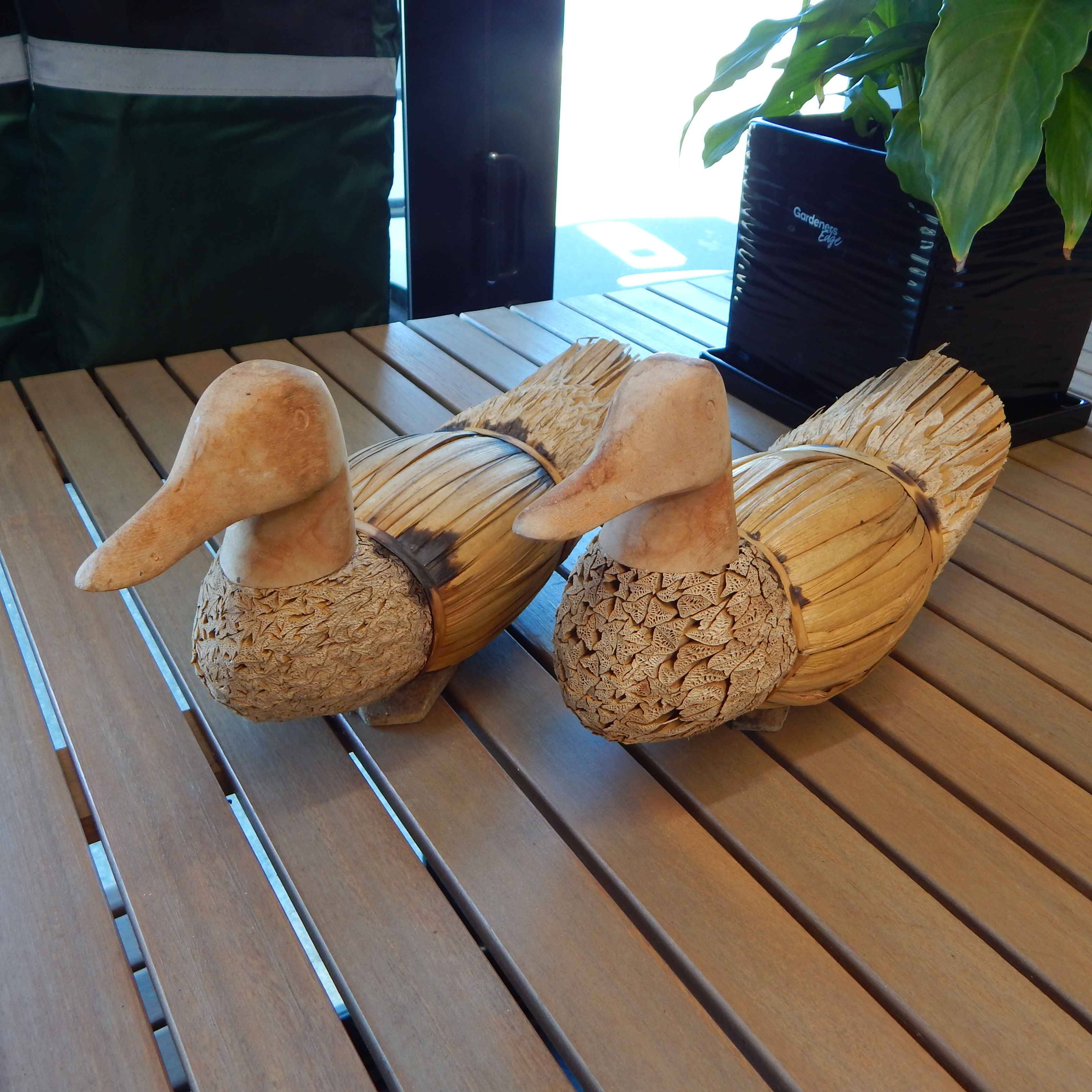 Pair of handmade folk art ducks — sold at auction in New Zealand for $10