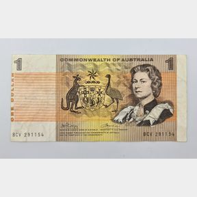 Australia - $1 Banknote - Guillotining Error