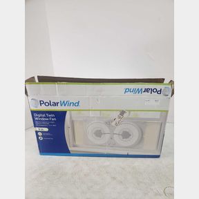 Polar Wind Twin Window Fan with 9 in. Blades Adjustable Thermostat and Max Cool Technology