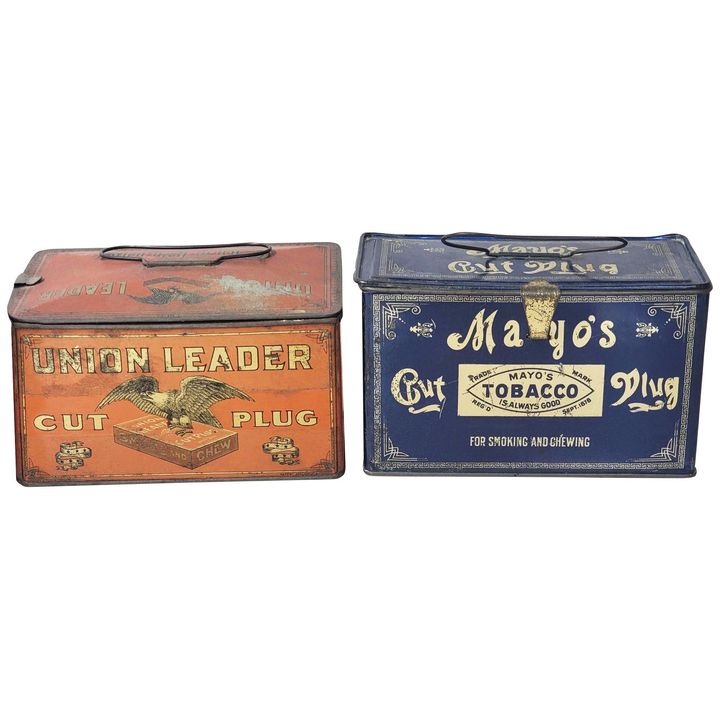 Union Plug & Mayo's Metal Tobacco Tins