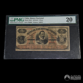 Chile, Banco Nacional de Chile. 1 Peso. PMG 20.