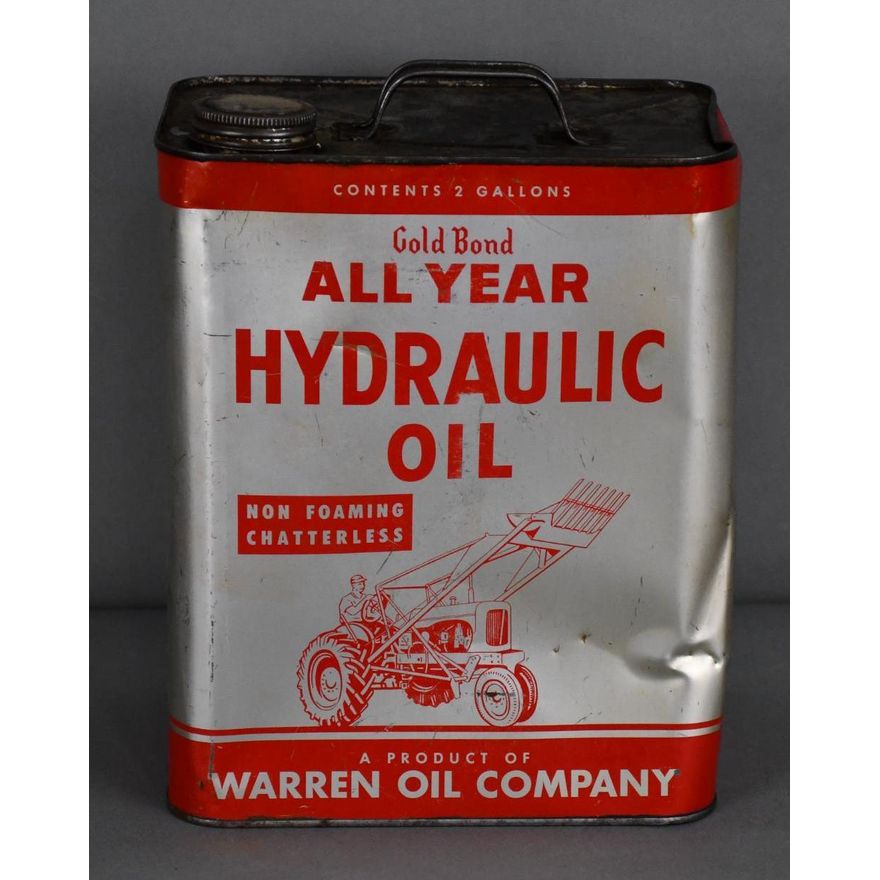 Gold Bond All Year Hydraulic Oil w/Tractor & Loader Image Two-Gallon Metal Can