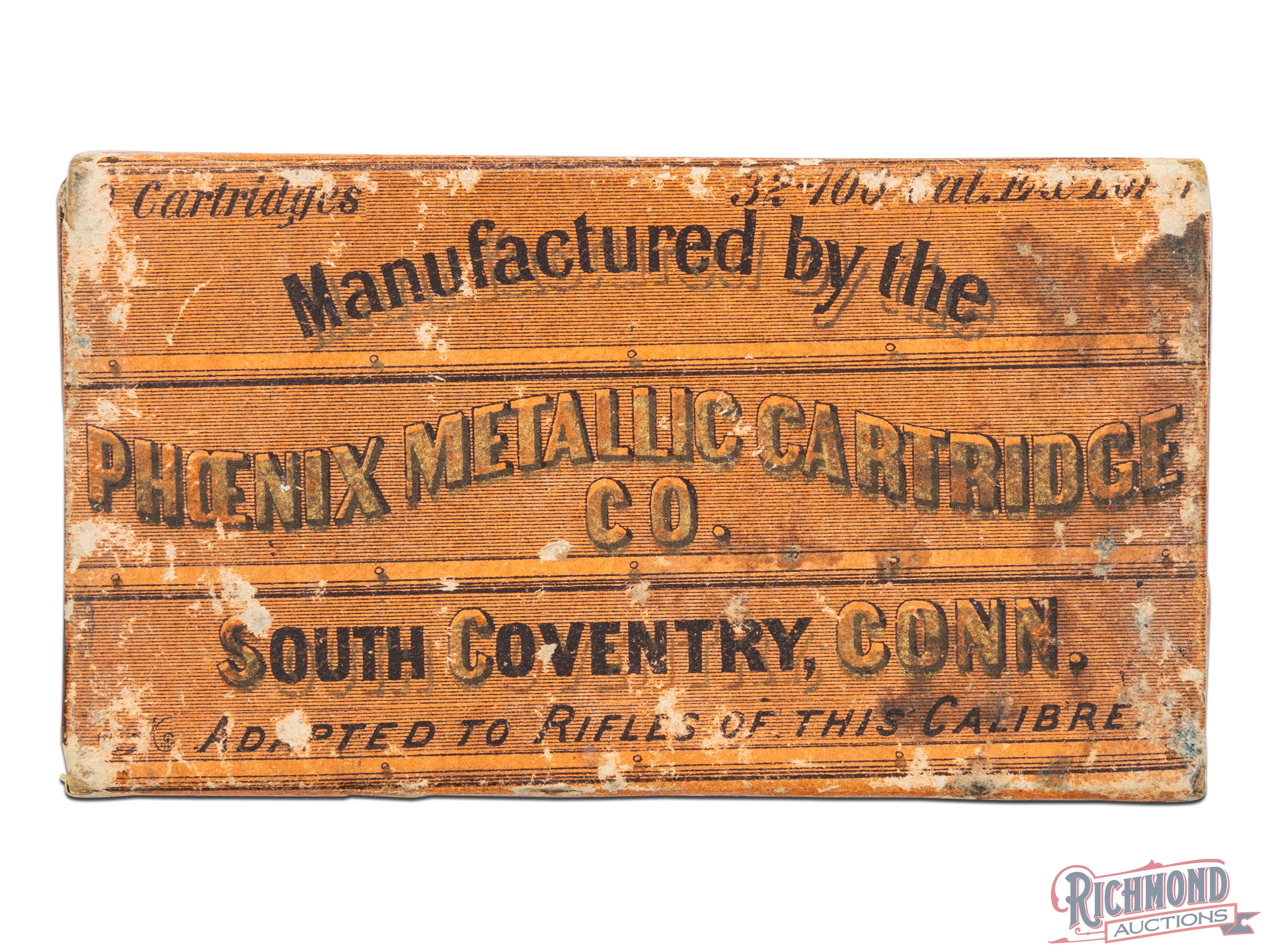 Partial Box Of Phoenix Metallic Cartridge Co .32-100 Extra Long Rimfire ...