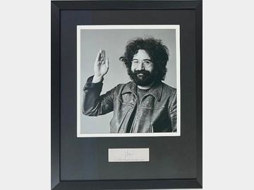 Grateful Dead: Jerry Garcia Signed Book Cut Framed