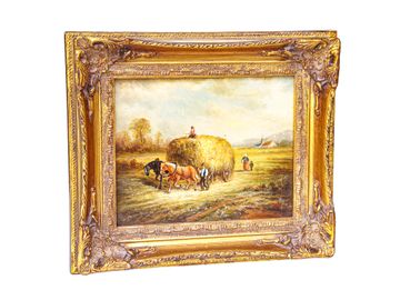 Pastoral Scene, Oil on Artist Board