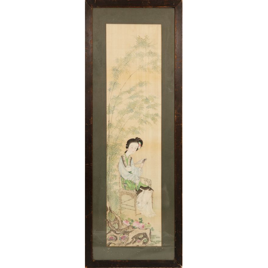 仕女鏡框 A Chinese painting of a court lady, Unsigned (Chinese)