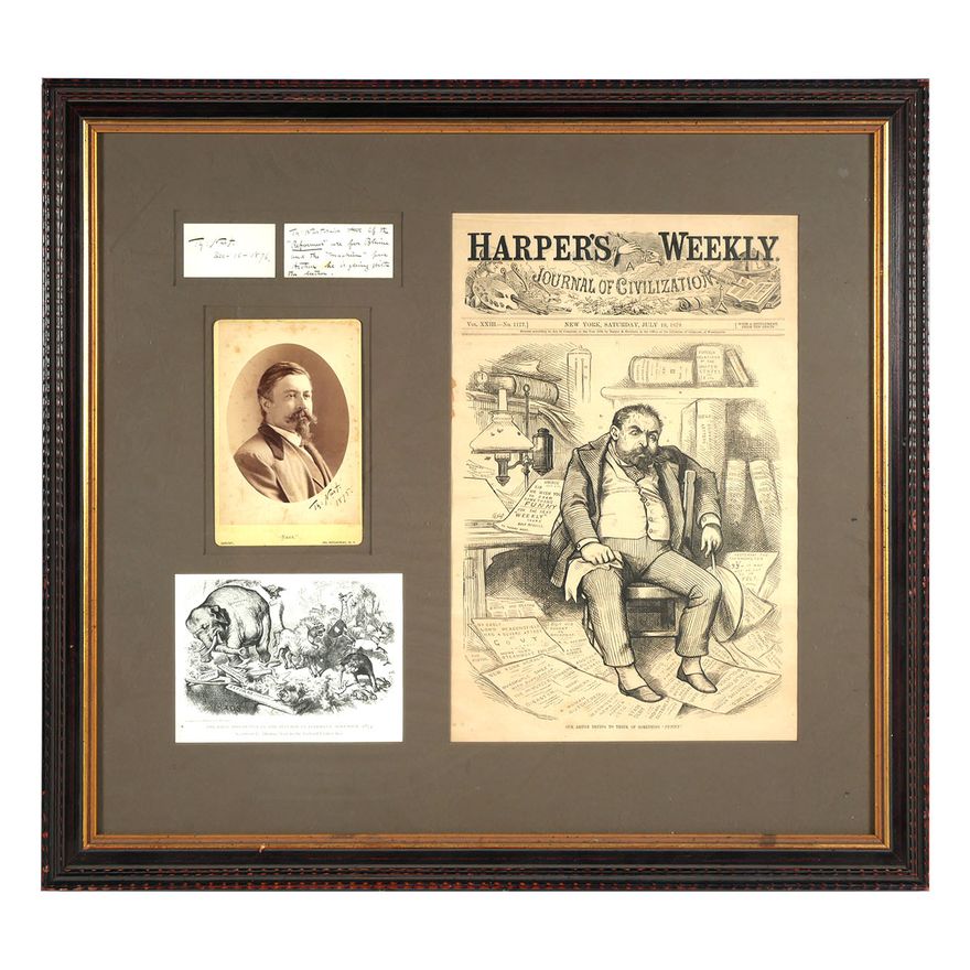 THOMAS NAST, Signed Photo Presentation
