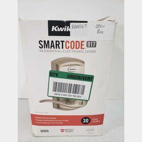 Kwikset 917 SmartCode Satin Nickel Keypad Electronic Single-Cylinder Tustin Door Lever