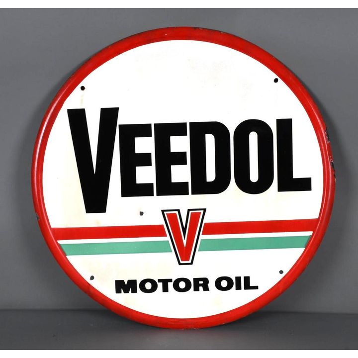 Veedol Motor Oil w/Logo Porcelain Sign (TAC)