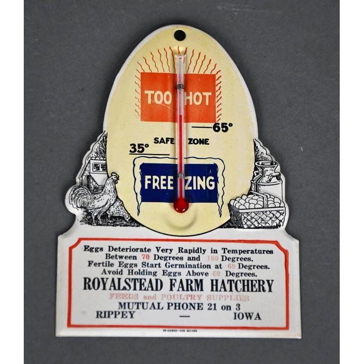 Royalstead Farm Hatchery Metal Thermometer (TAC)