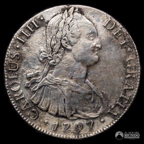 Chile, Santiago. 8 Reales. 1797 (Carlos IV). DA.