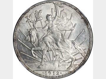 KM# 453 – Peso 1912 Mo Caballito. NGC MS62.
