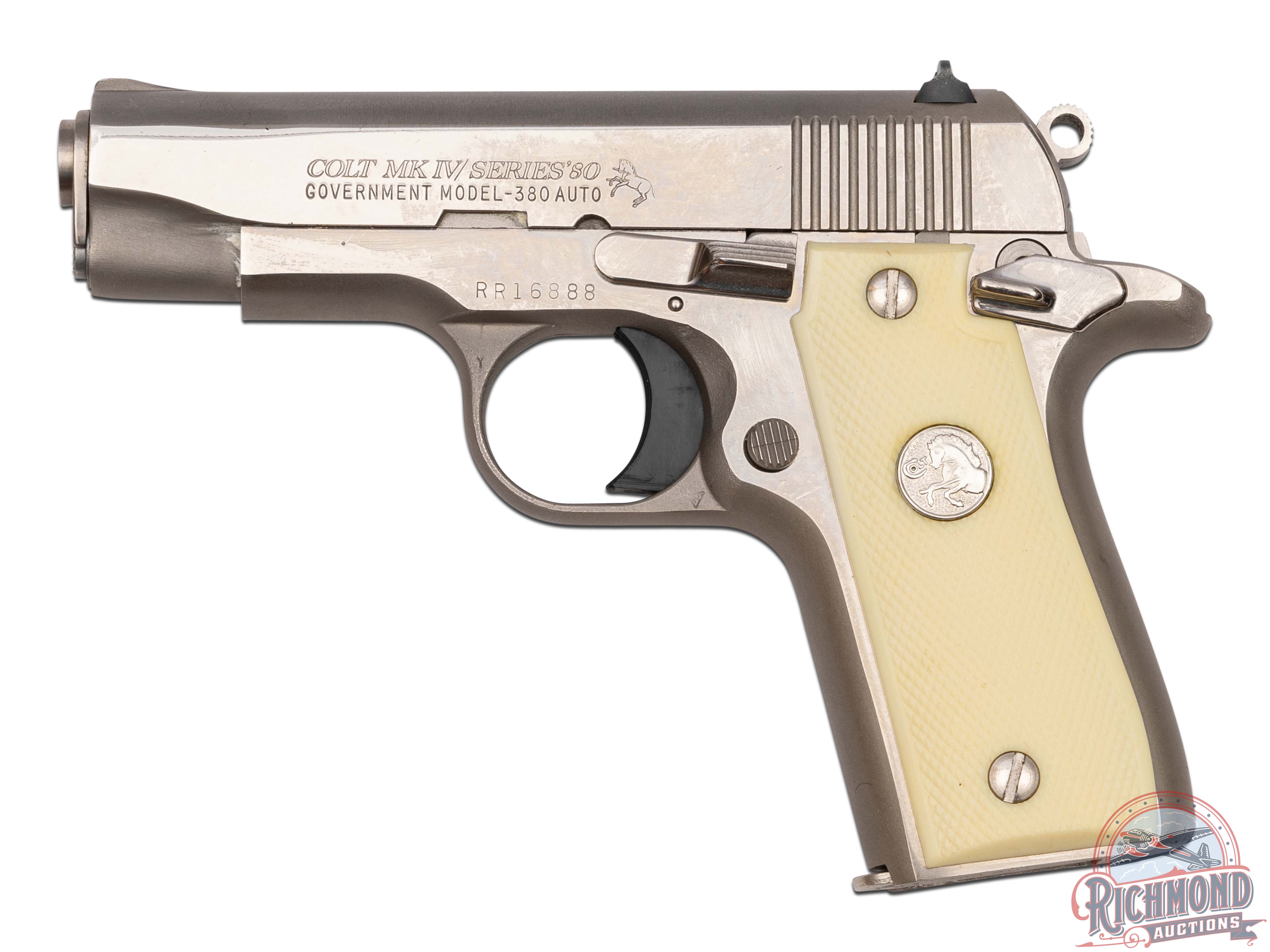 Colt Government Model .380 ACP MK / IV Series 80 B Nickel Finish