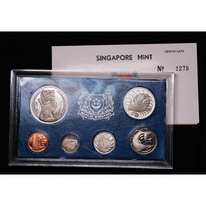 Singapore 1974 1cent -$1 Proof Coin Set of 6 Mintage:1500
