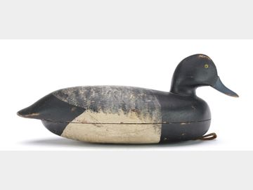 Hollow carved bluebill from New Jersey.