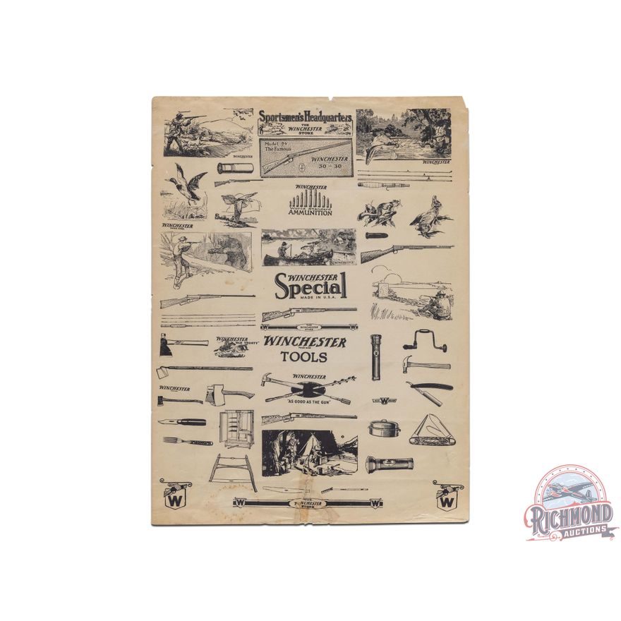 The Winchester Store Sportsmen's Headquarters Advertising Poster