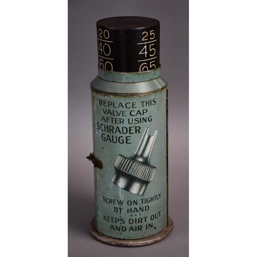 Schrader Tire Gauge Metal Counter-Top Point of Sale Cabinet (green) TAC