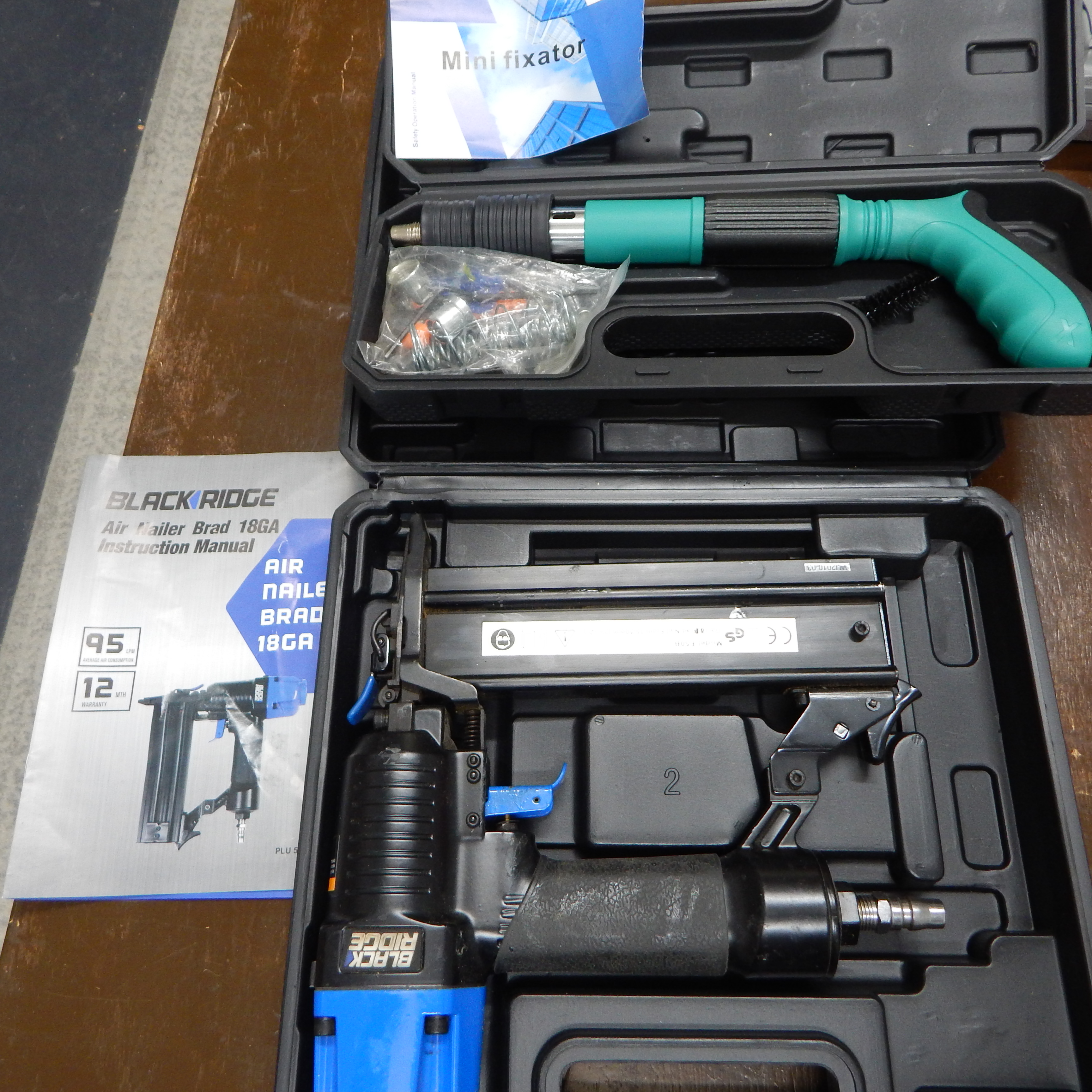 Black Ridge Air Nailer ($95) + Mini Fixator Kit — sold at auction in New Zealand for $25