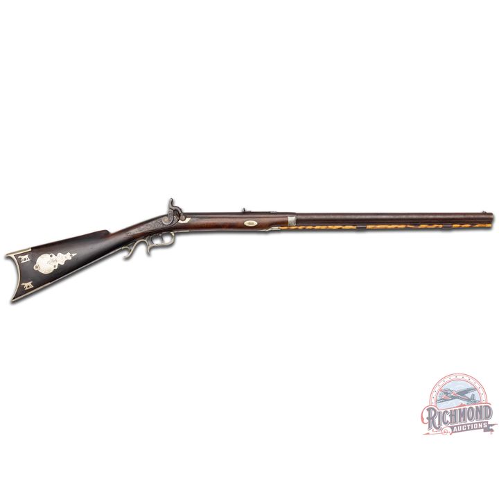 Antique 1860-1895 H.F. Palmer Half Stock 36 Caliber Remington Barrel Percussion Muzzleloader Rifle