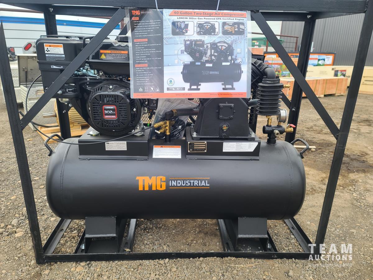 TMG Industrial 40 Gallon 2-Stage Truck Mounted Air Compressor, 9 HP OH