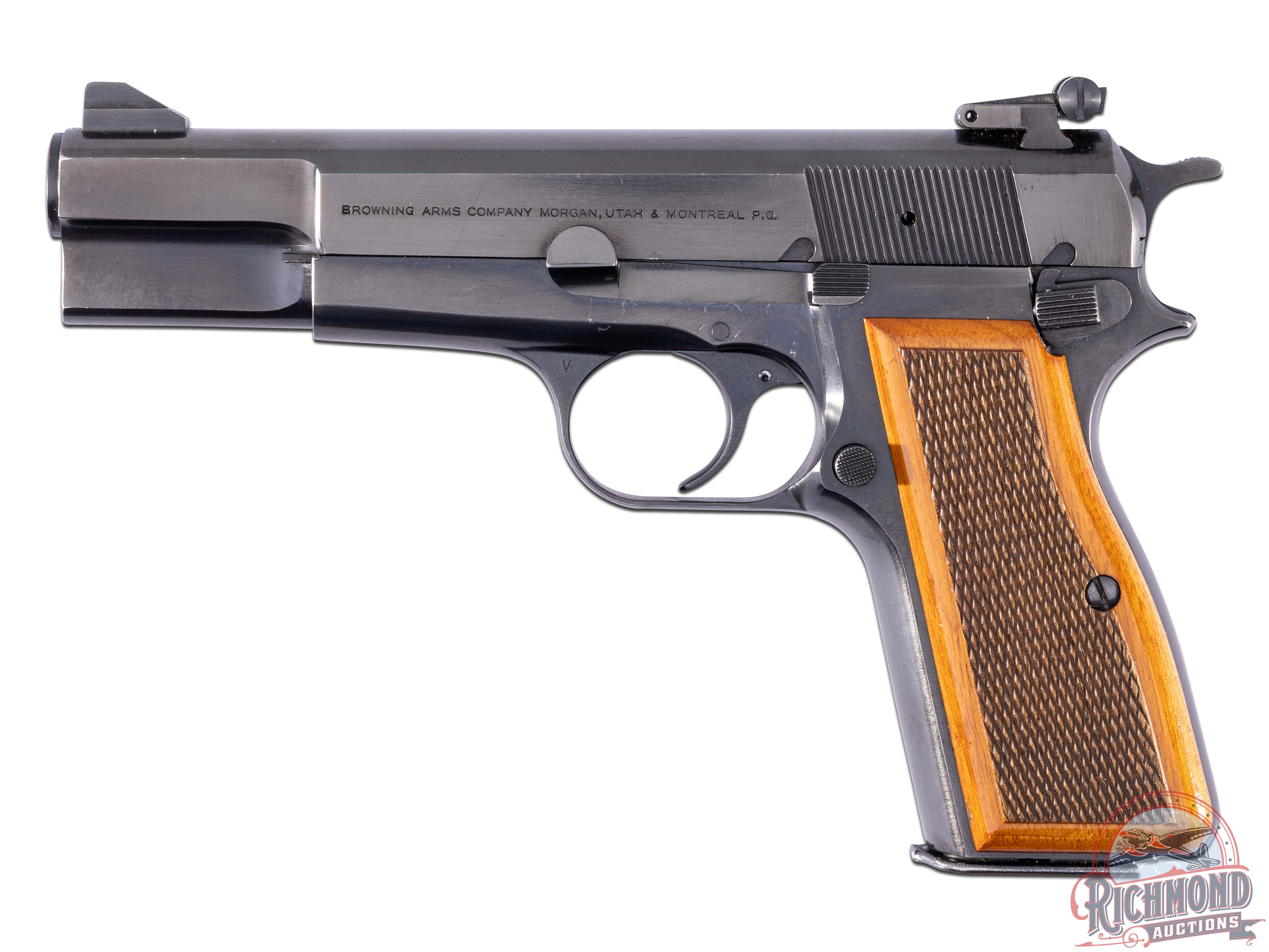 1982 Browning Belgium Hi Power 9mm Luger Blued Semi-Auto Pistol