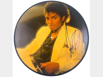 Michael Jackson In-Person Signed "Thriller" Picture Disc Vinyl (Beckett/BAS Authentication)