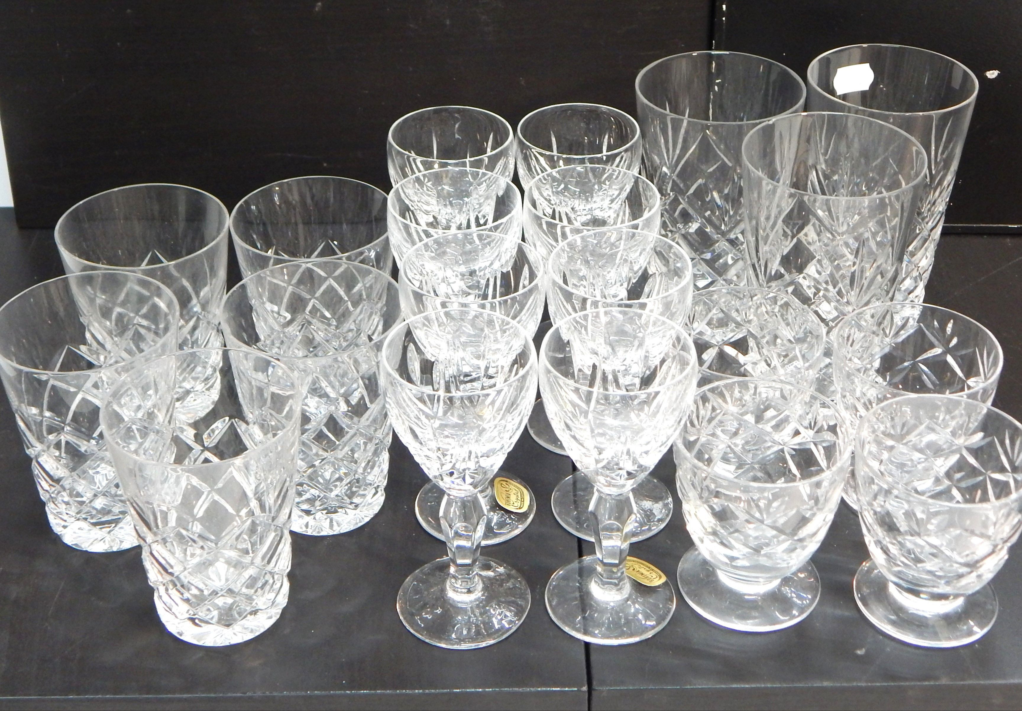 Collection of various crystal glasses incl Webb Corbett — NZ auction result