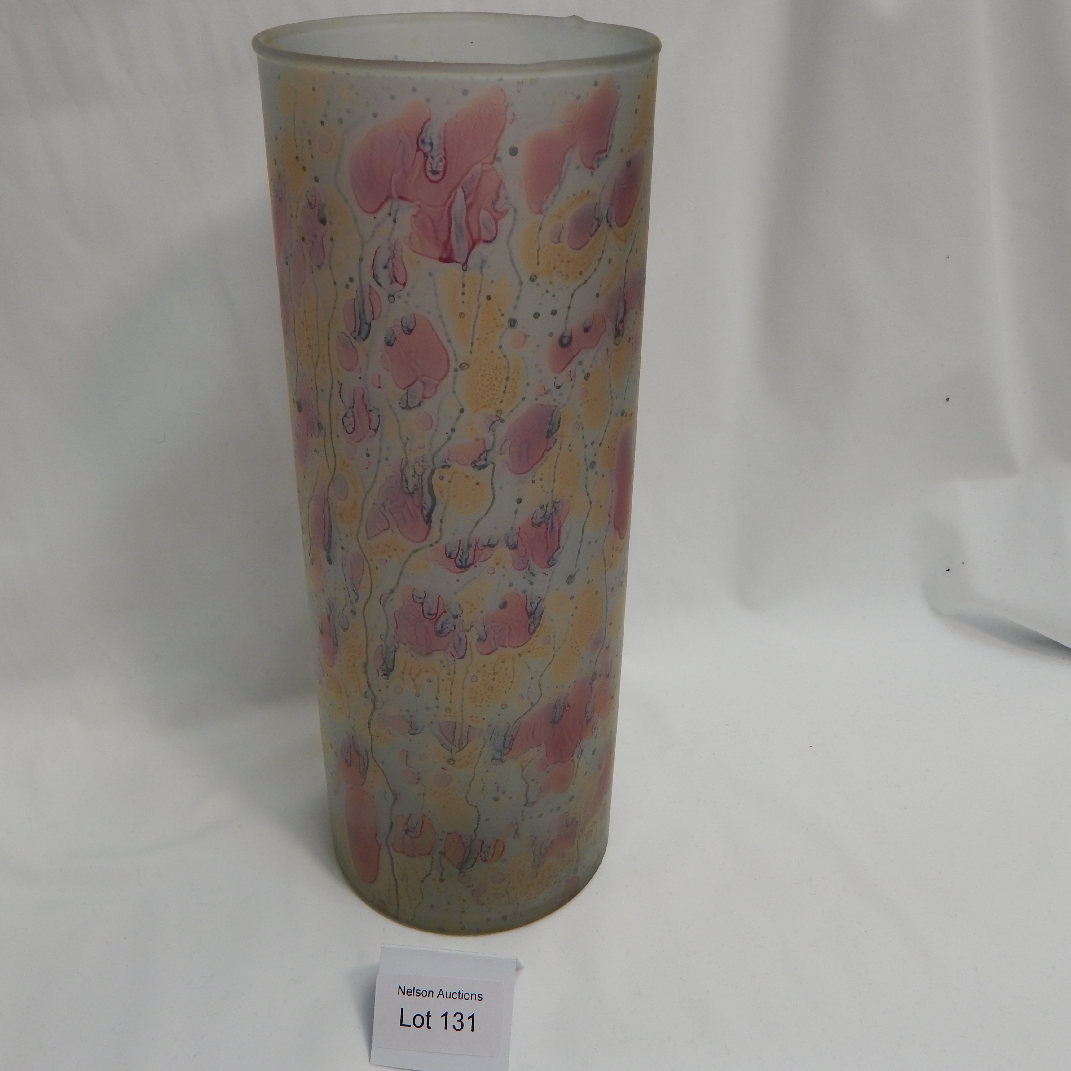 c1970 Frosted Glass Vase - made in Israel — sold at auction in New Zealand for $20