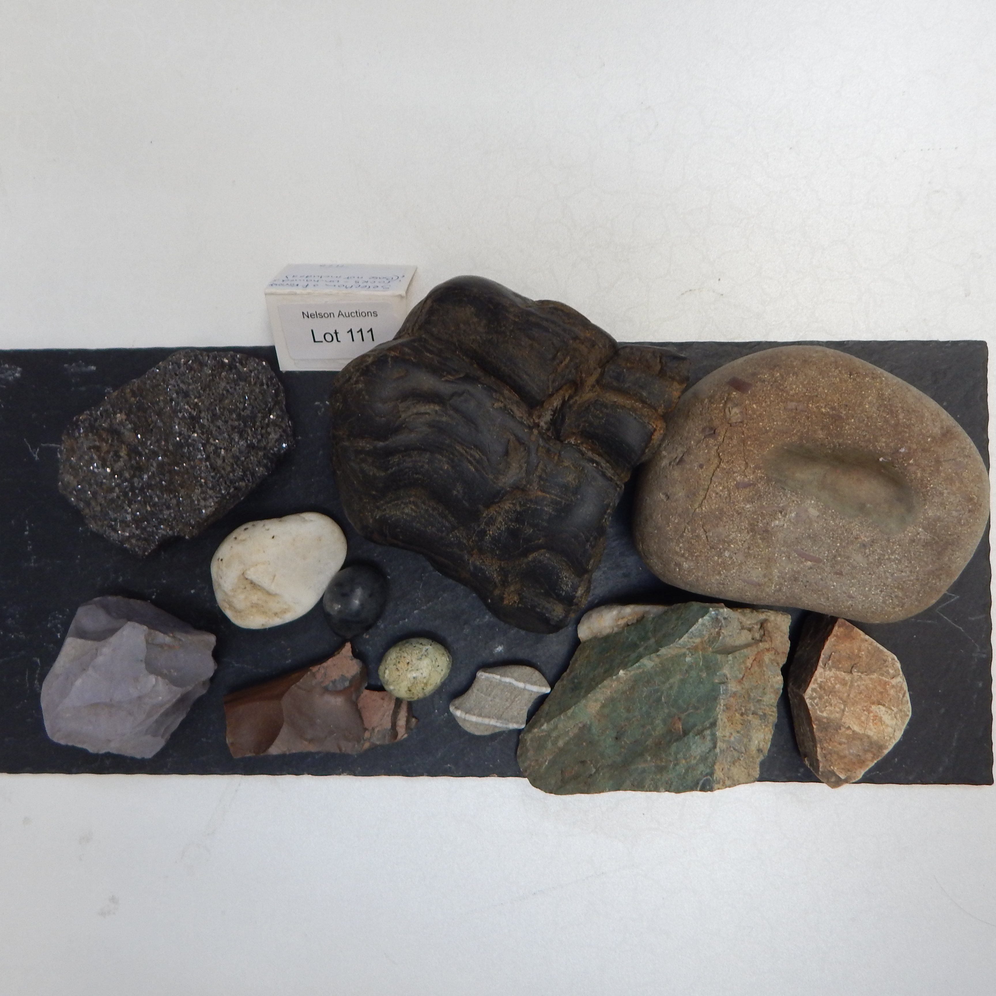 Collection of 11 various rocks - slate slab not incl. — NZ auction result
