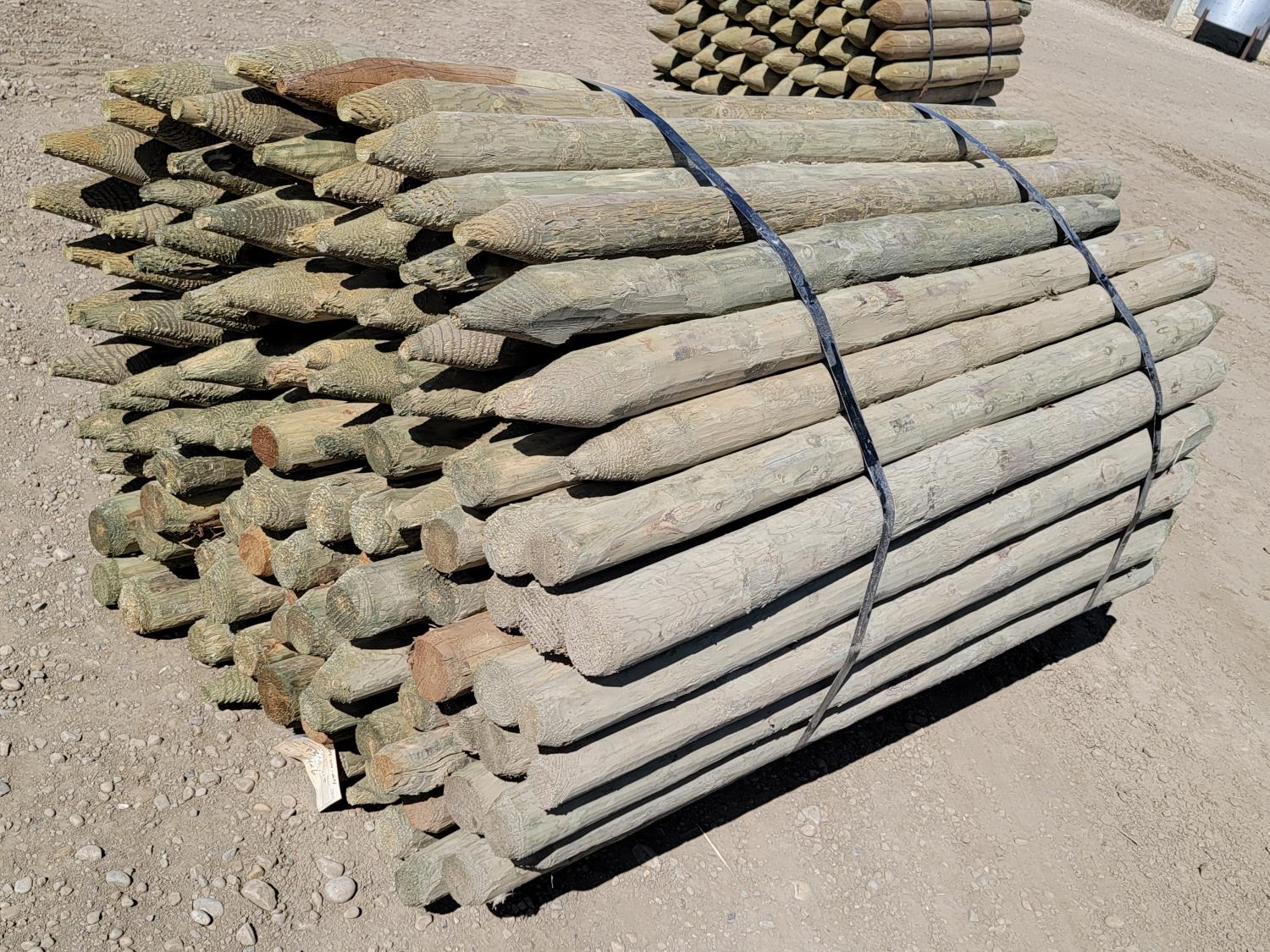 (115) 3-4 Inch X 6 Ft Treated Fence Posts (Unused) [24DG03993-042 ...
