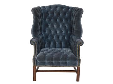 Vintage Chippendale Style Mahogany Wing Back Arm Chair