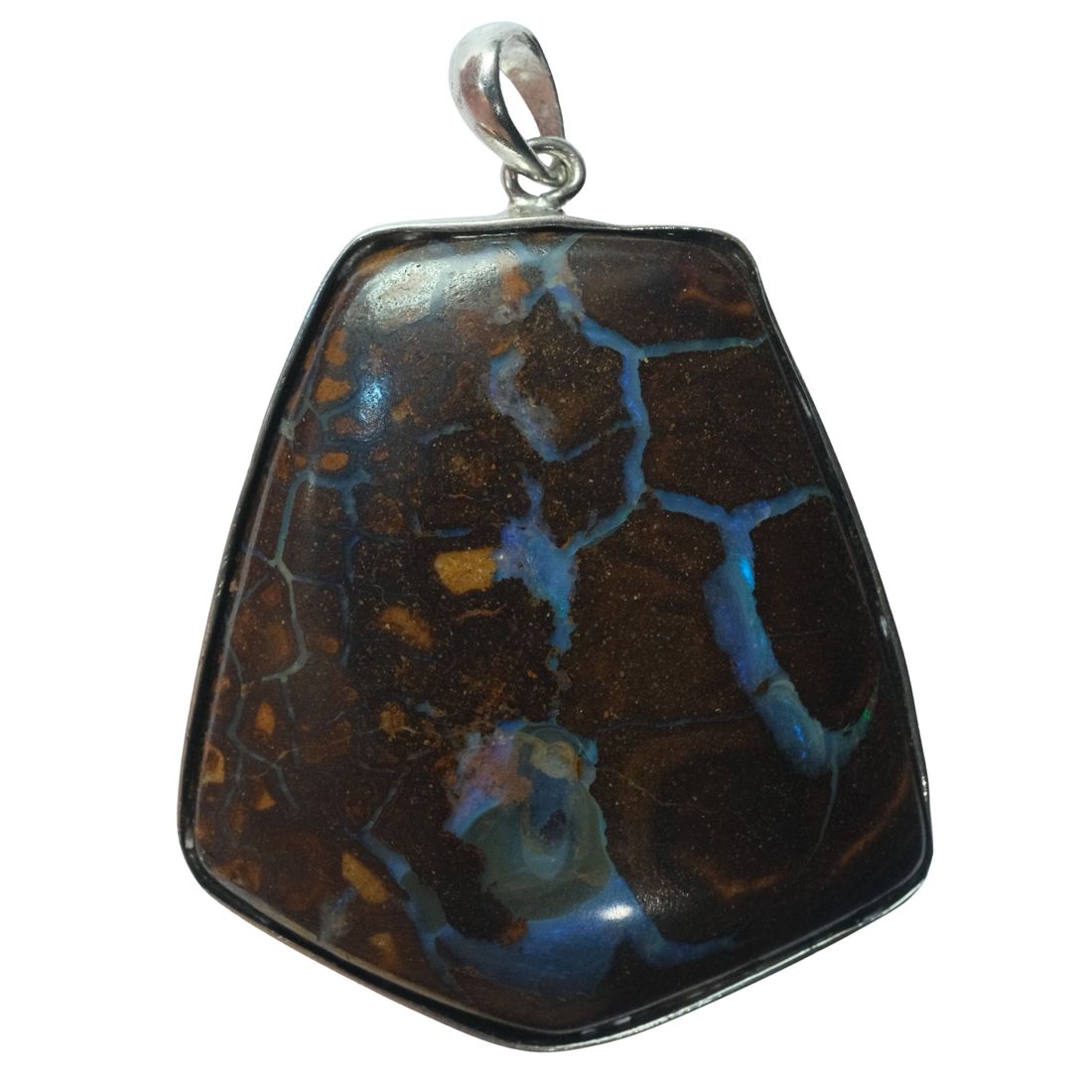 Australian Boulder Opal Pendant in Sterling (925) Silver Mount