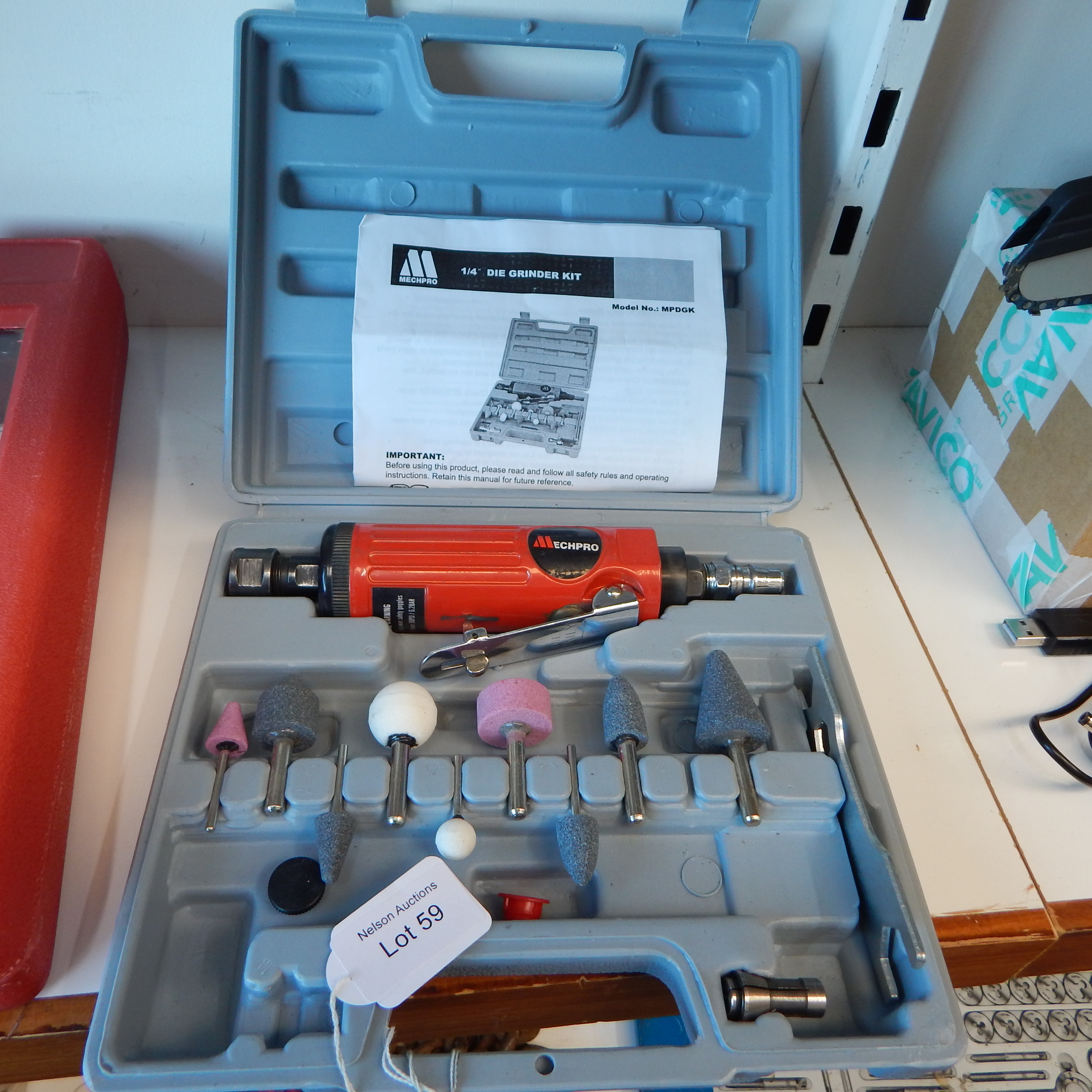 Mechpro Air Grinder Kit $72 — sold at auction in New Zealand for $20