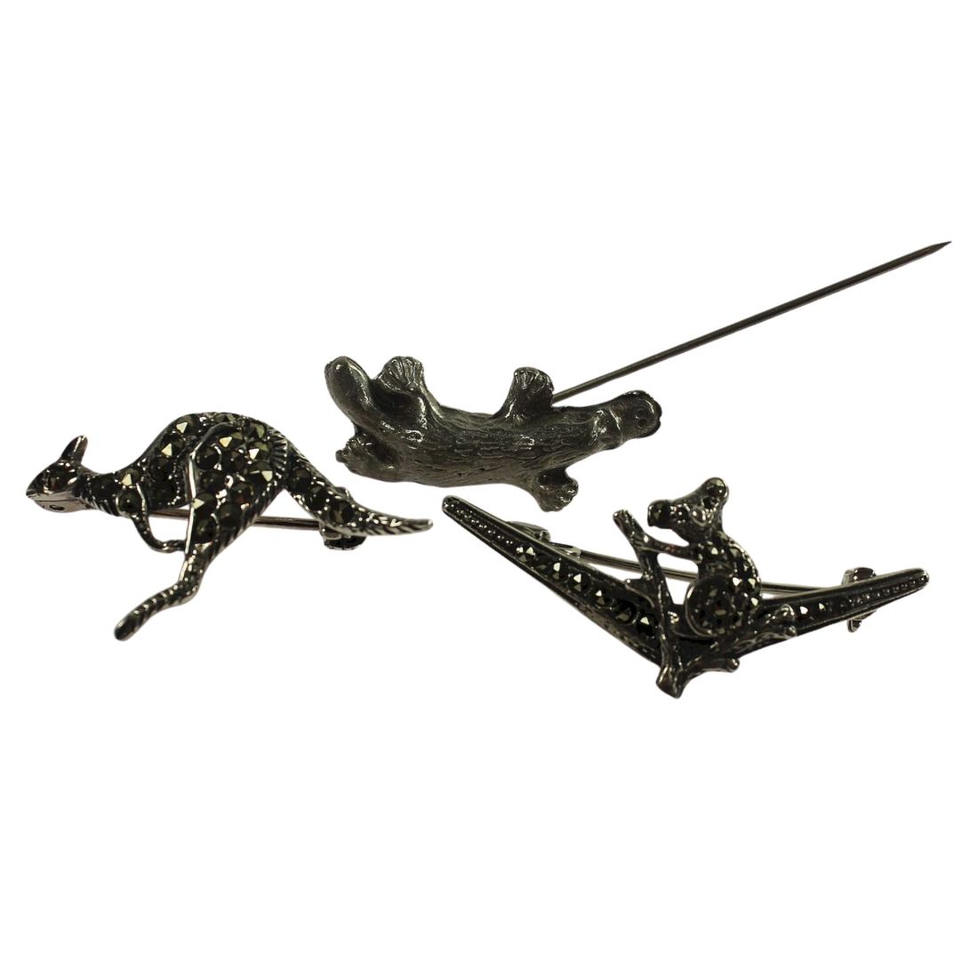 Patriotic Pins & Brooches in Sterling (925) Silver, Marcasite & Pewter