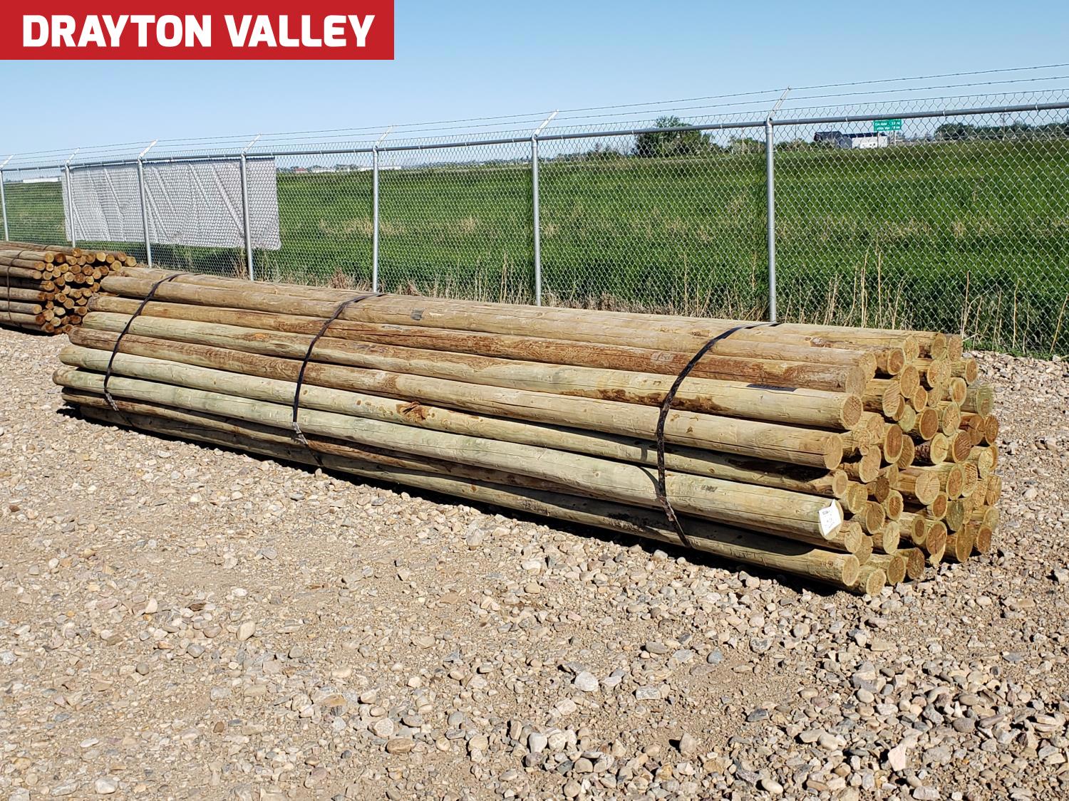 (60) 4-5 Inch X 18 Ft Treated Fence Rails (Unused) [25FI10993-004 ...