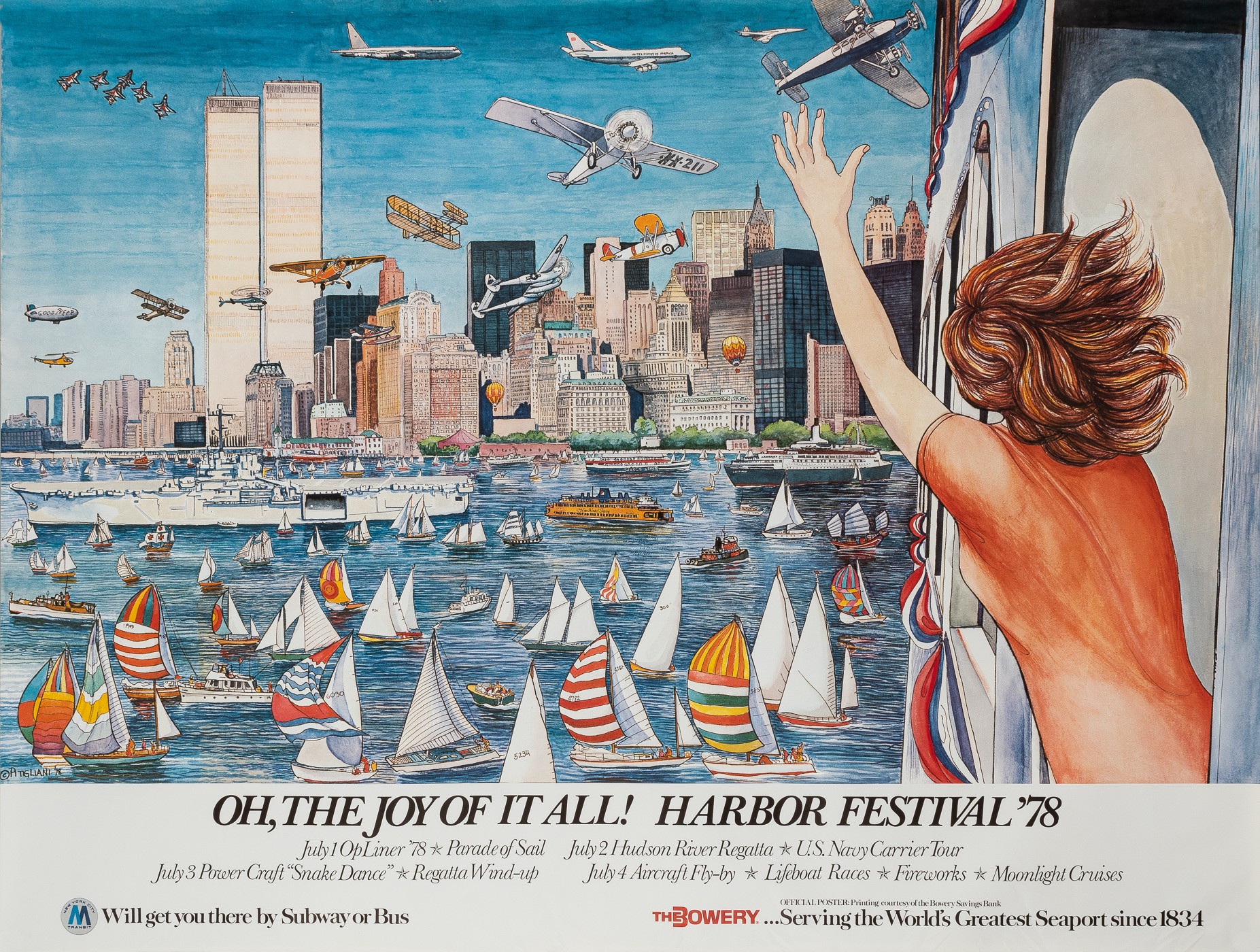 高評価なギフト HARBOR CITY YORK NEW FESTIVAL PITIGLIANI LETIZIA POSTER 1978 コレクション