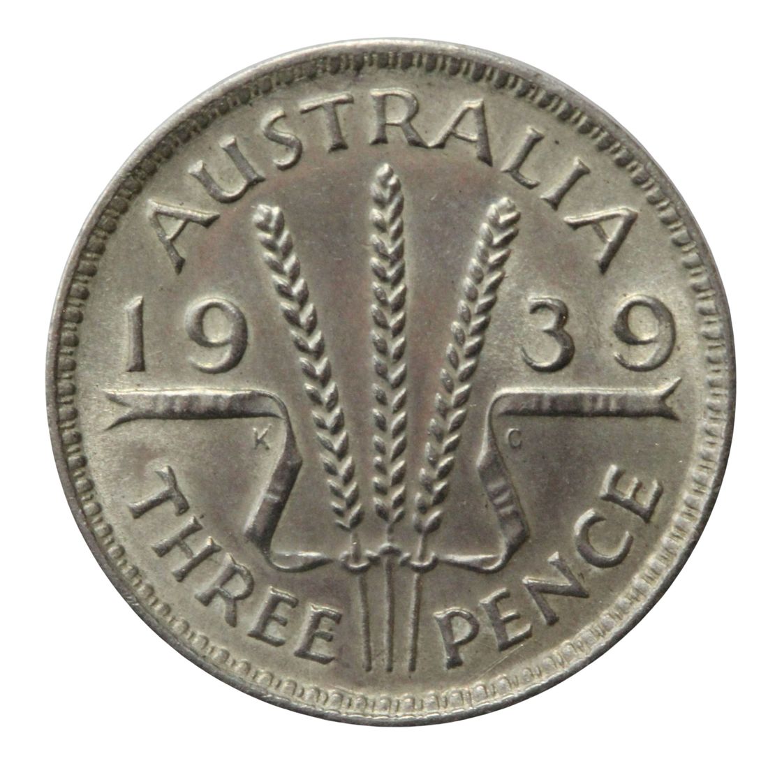 Australia 1939 Threepence, Choice Uncirculated